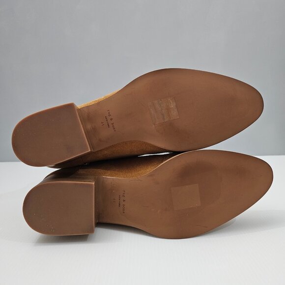 NEW Rag & Bone Walker Ankle Bootie Womens EU 41 Chesnut Tan Suede Chelsea Heel - Picture 11 of 13